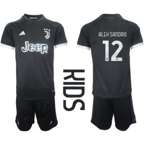 Juventus Alex Sandro #12 Replika Babytøj Tredje sæt Børn 2023-24 Kortærmet (+ Korte bukser)